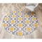 World Rug Gallery Moroccan Trellis Contemporary Gray/Yellow Area Rug 6'6'' Round 310YELLOWGRAY6RND - alternate 5
